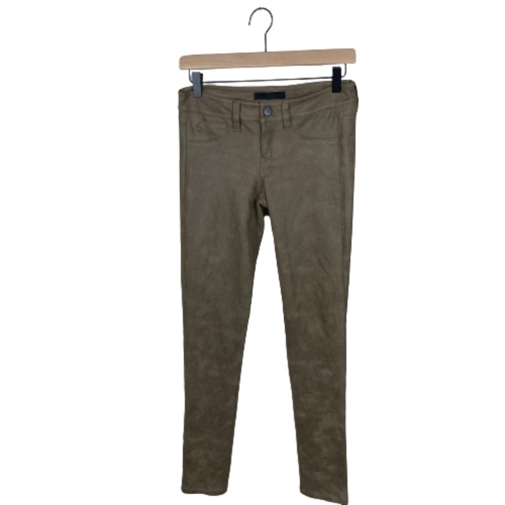 Design Lab Brown Skinny Faux Leather Pants